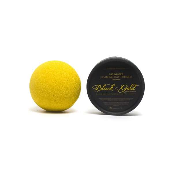 Black & Gold Natural Indulgence CBD Bath Bombs Lemon