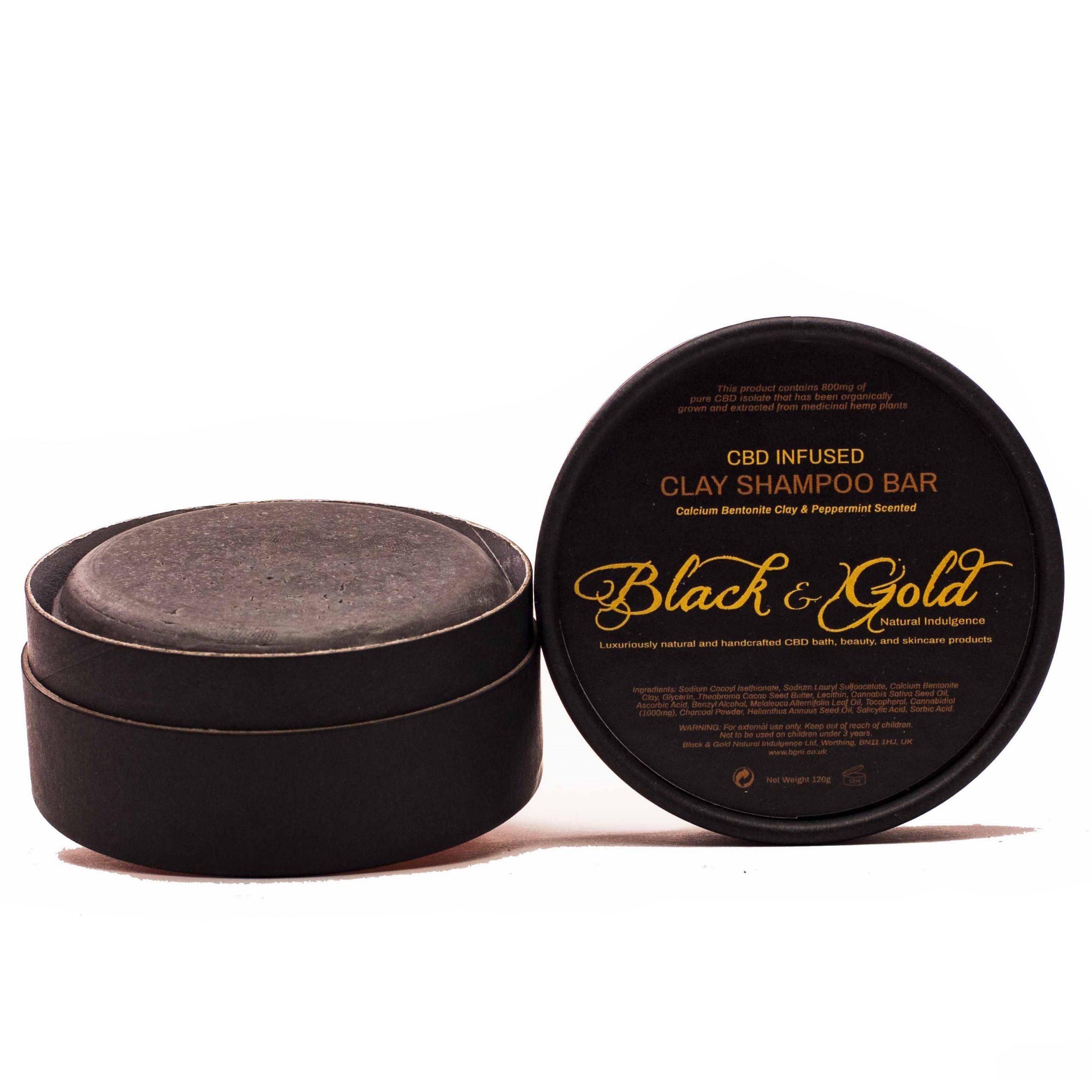 800mg CBD Shampoo Bars - Black & Gold Natural Indulgence: Calcium ...