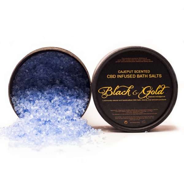 CBD Bath Salts Cajeput - Black & Gold Natural Indulgence CBD Cosmetics