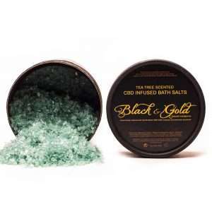 CBD Bath Salts Tea Tree - Black & Gold Natural Indulgence CBD Cosmetics