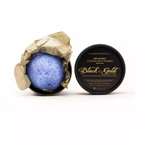 CBD Bath Bomb Cajeput - Black & Gold Natural Indulgence CBD Cosmetics